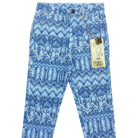 NWT DESIGUAL High Waisted Skinny Jean Sz 4 Blue - Picture 2 of 9